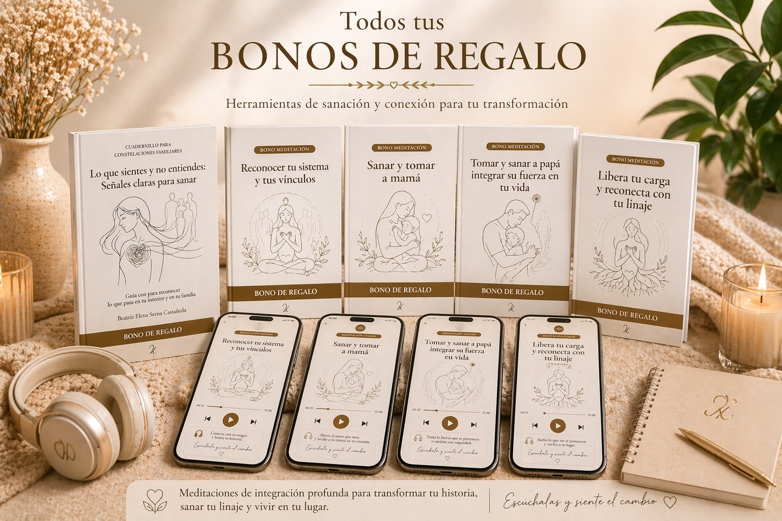 Ecosistema completo del proceso Tu destino, tu decisión — ebook y bonos