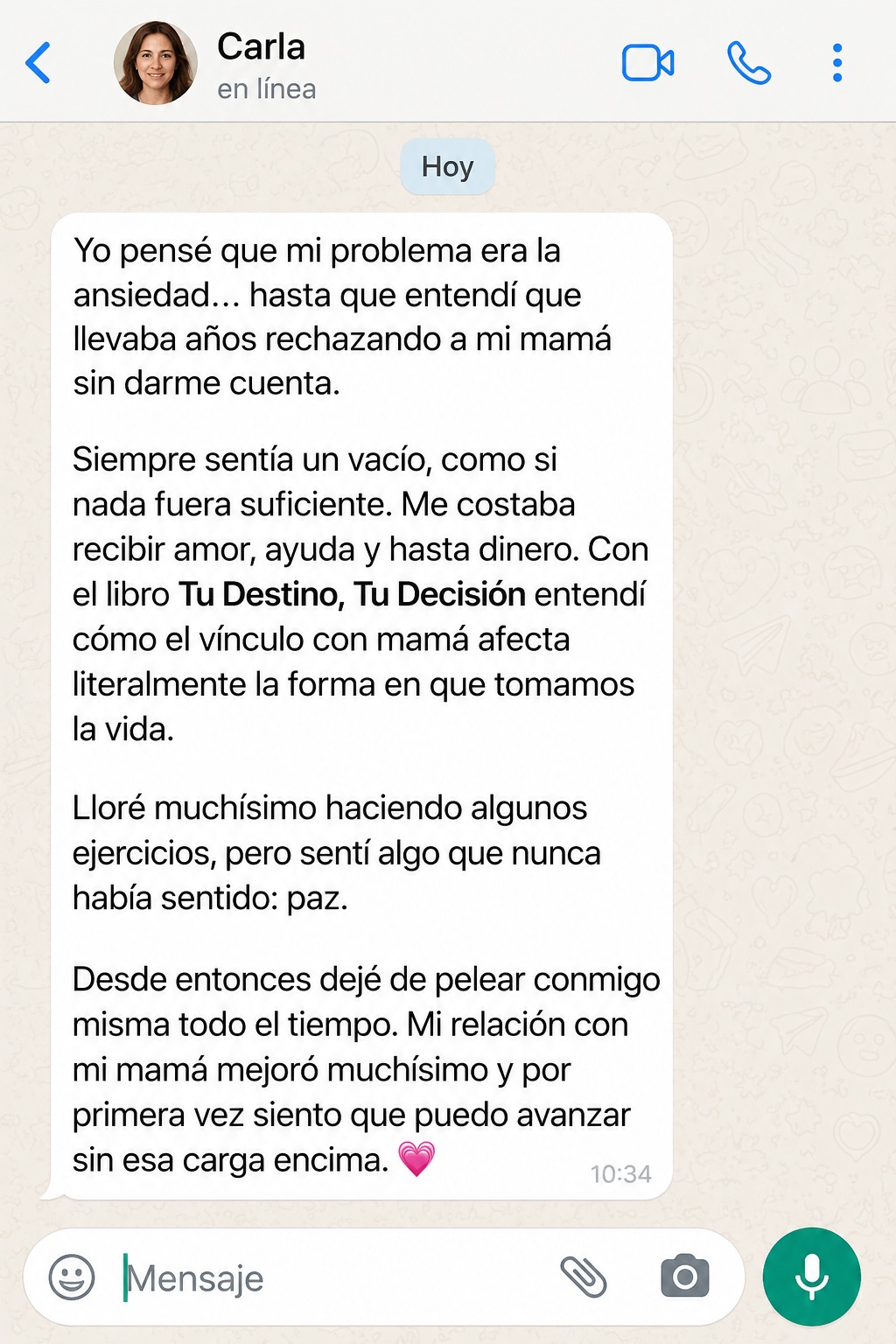 Testimonio de Carla — España