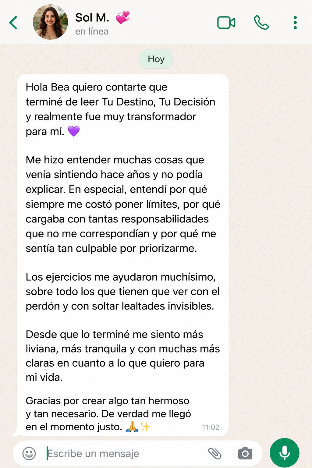 Testimonio de Sol M. — Colombia